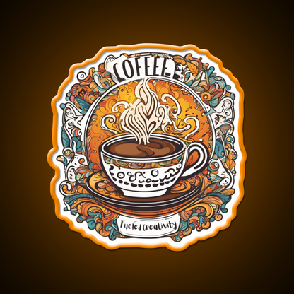 Coffee Fueled Creativity Cafe Led Neon Sign Espresso Bar Art Rgb Color