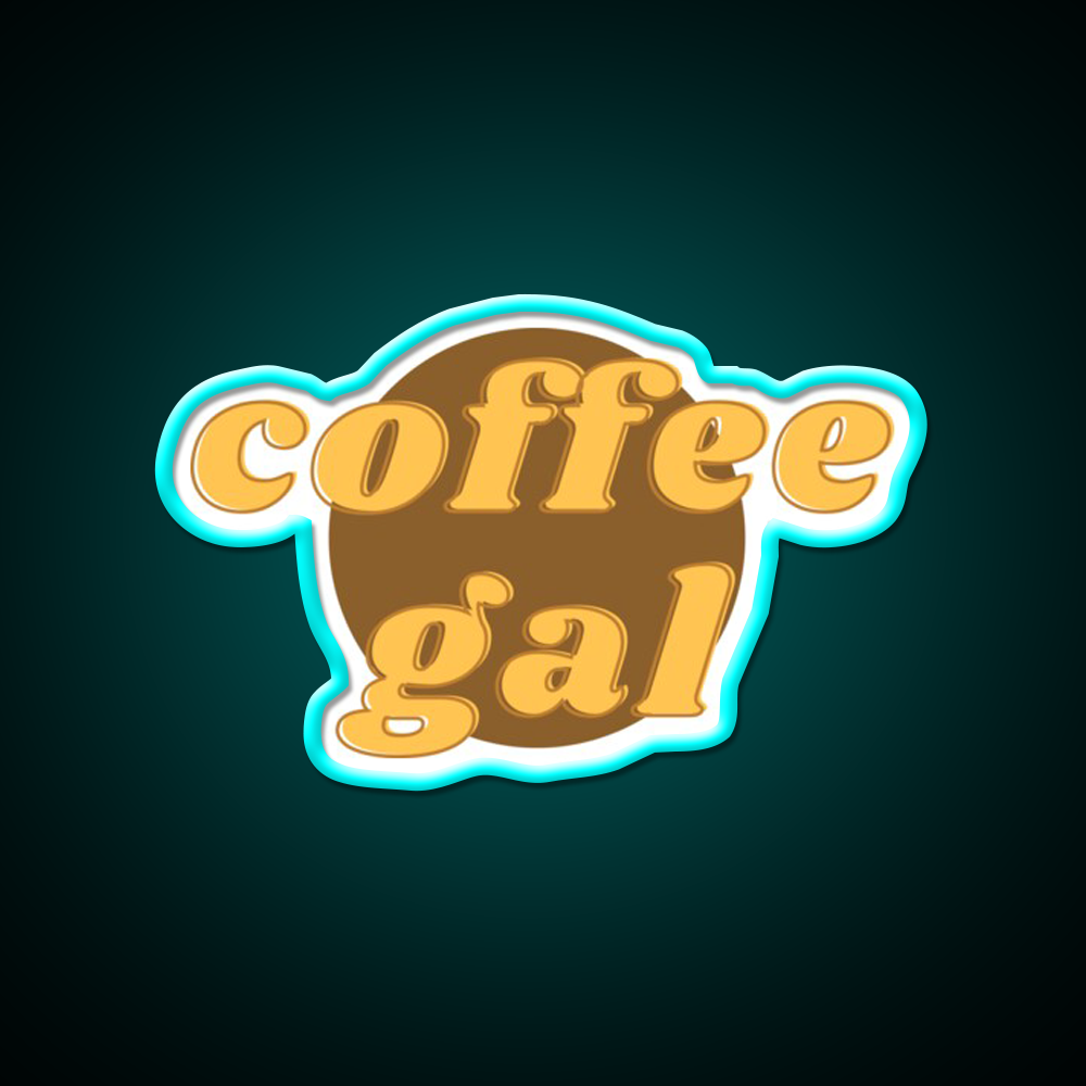 Coffee Gal Cafe Led Neon Sign Espresso Bar Art Rgb Color