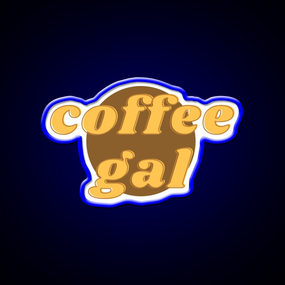 Coffee Gal Cafe Led Neon Sign Espresso Bar Art Rgb Color