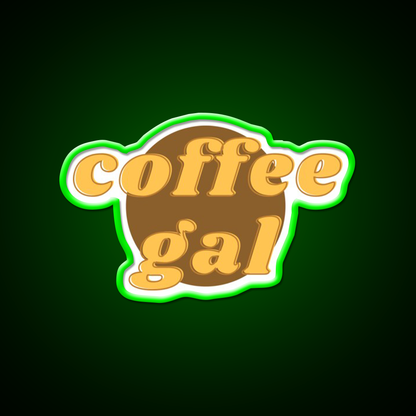 Coffee Gal Cafe Led Neon Sign Espresso Bar Art Rgb Color