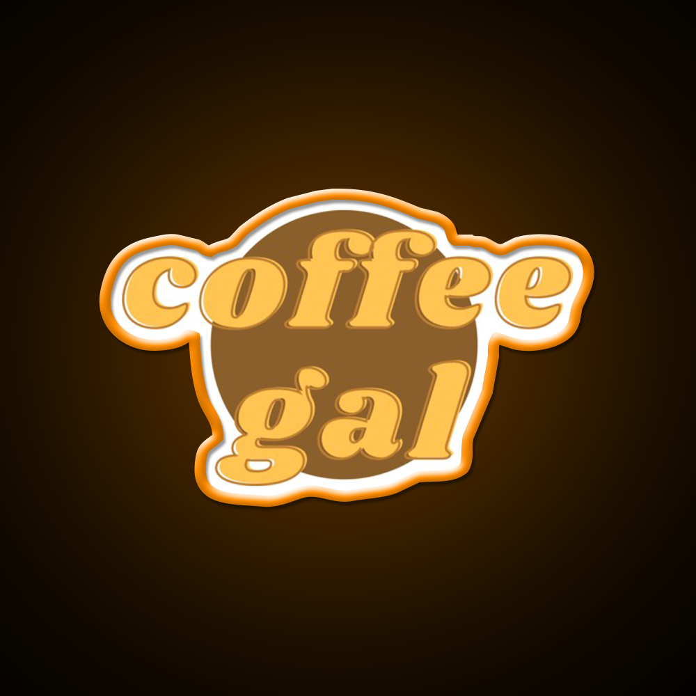 Coffee Gal Cafe Led Neon Sign Espresso Bar Art Rgb Color