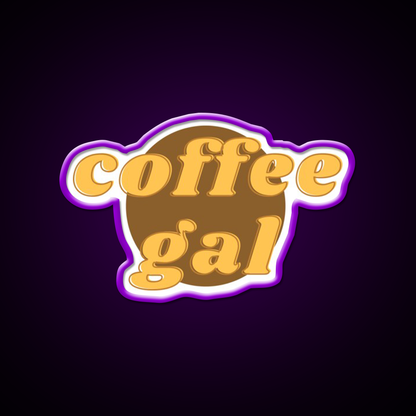 Coffee Gal Cafe Led Neon Sign Espresso Bar Art Rgb Color