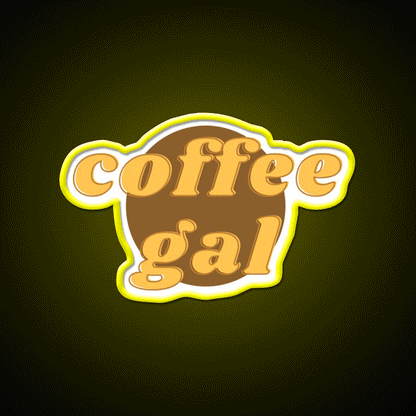 Coffee Gal Cafe Led Neon Sign Espresso Bar Art Rgb Color