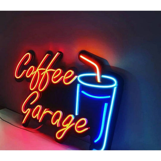 Coffee Garage Led Sign Business Neon Sign