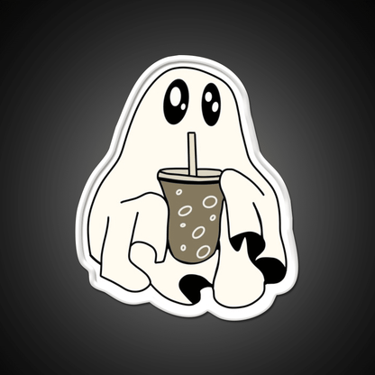 Coffee Ghostie Cafe Led Neon Sign Espresso Bar Art Rgb Color - Shineneon