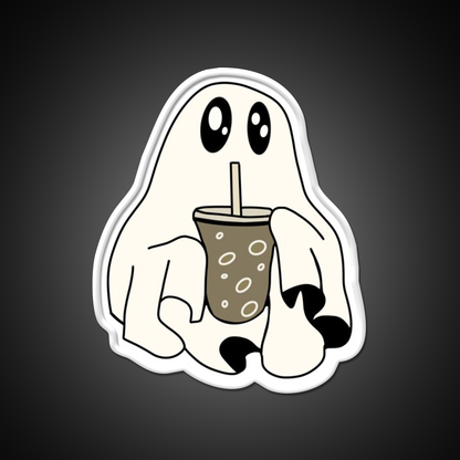 Coffee Ghostie Cafe Led Neon Sign Espresso Bar Art Rgb Color