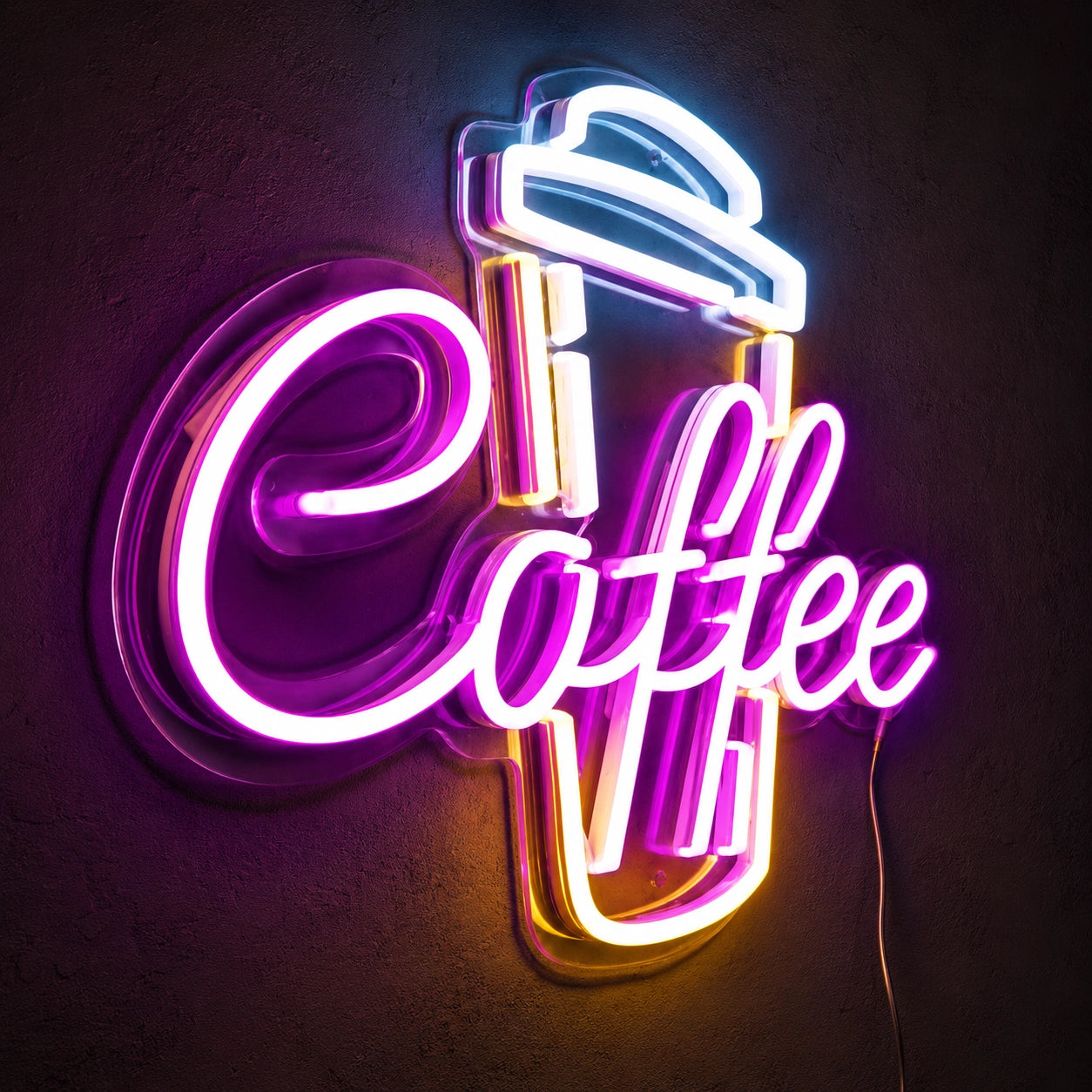 Coffee Hat LED Neon Sign - 01 Original Product Image