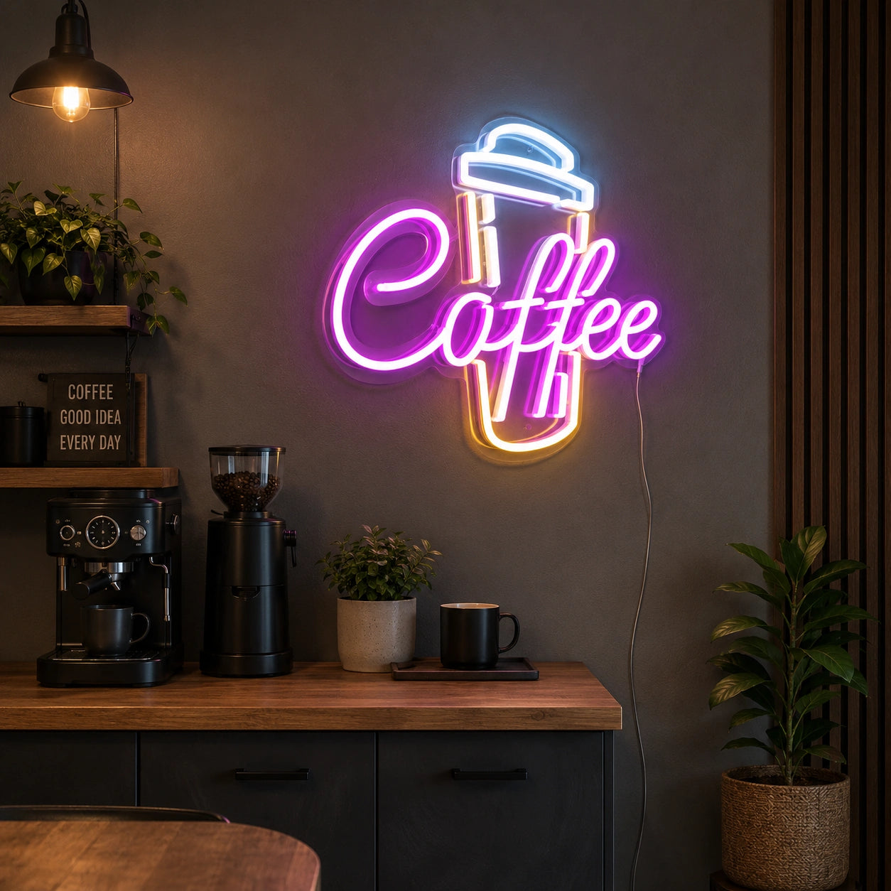 Coffee Hat LED Neon Sign - 04 Size Image