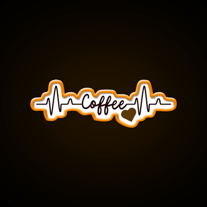 Coffee Heart Pulse Gift Cafe Led Neon Sign Espresso Bar Art Rgb Color - Shineneon