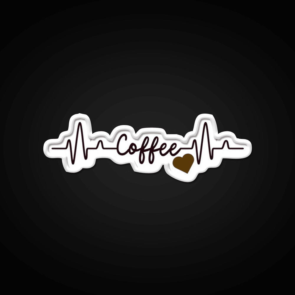 Coffee Heart Pulse Gift Cafe Led Neon Sign Espresso Bar Art Rgb Color - Shineneon