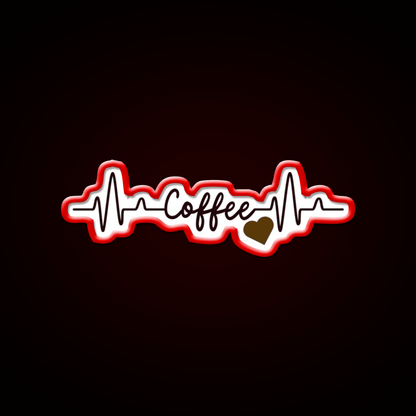 Coffee Heart Pulse Gift Cafe Led Neon Sign Espresso Bar Art Rgb Color - Shineneon