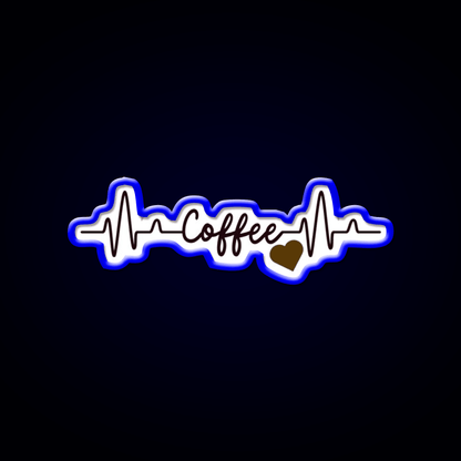 Coffee Heart Pulse Gift Cafe Led Neon Sign Espresso Bar Art Rgb Color - Shineneon