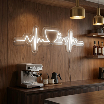 Coffee Heartbeat Wall Decor LED Neon Sign - 02 High-Converting Product Image