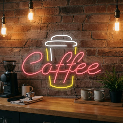 Coffee Hospitality Wall Art LED Neon Sign - 03 Real Lifestyle Scene