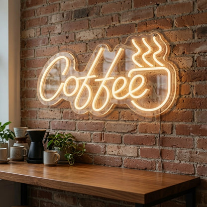 Coffee Hospitality Wall Decor LED Neon Sign - 03 Real Lifestyle Scene