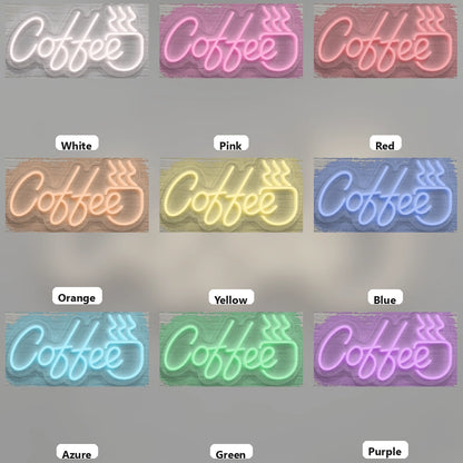 Coffee Hospitality Wall Decor LED Neon Sign - 05 Color Grid