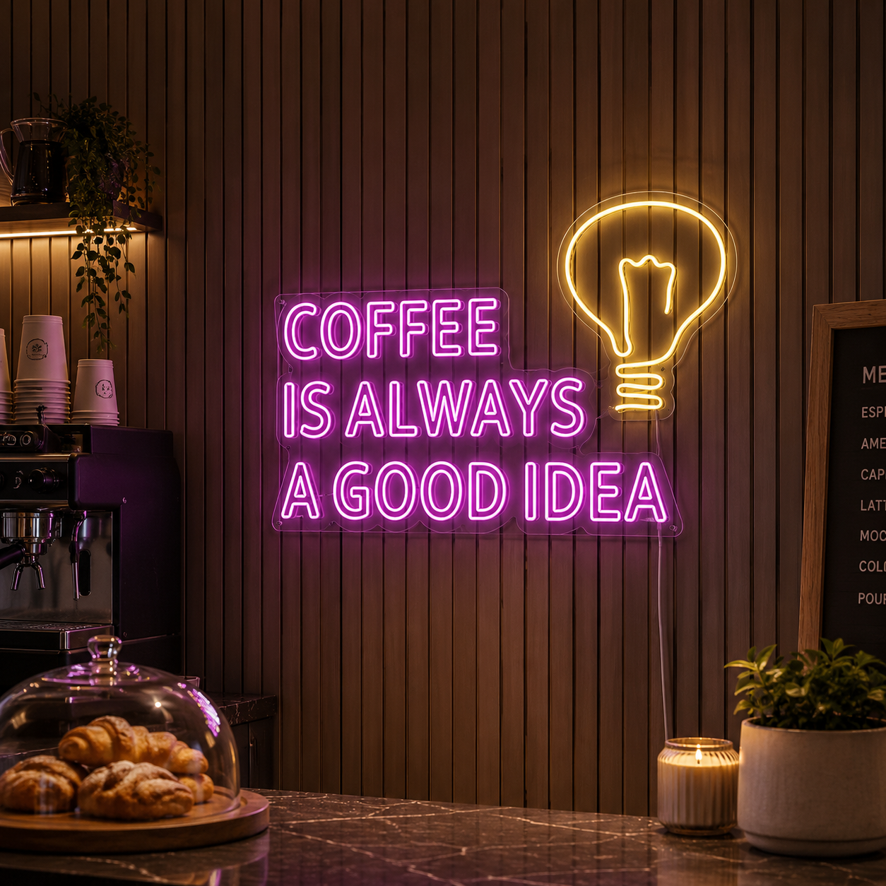 Coffee Is Always A Good Idea LED Neon Sign - 01 Original Product Image