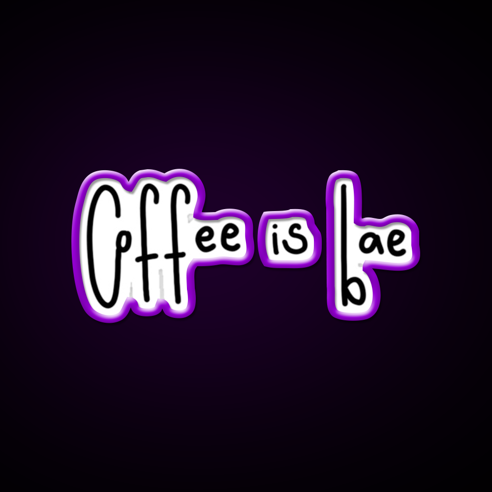 Coffee Is Bae Cafe Led Neon Sign Espresso Bar Art Rgb Color