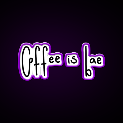 Coffee Is Bae Cafe Led Neon Sign Espresso Bar Art Rgb Color
