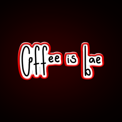 Coffee Is Bae Cafe Led Neon Sign Espresso Bar Art Rgb Color