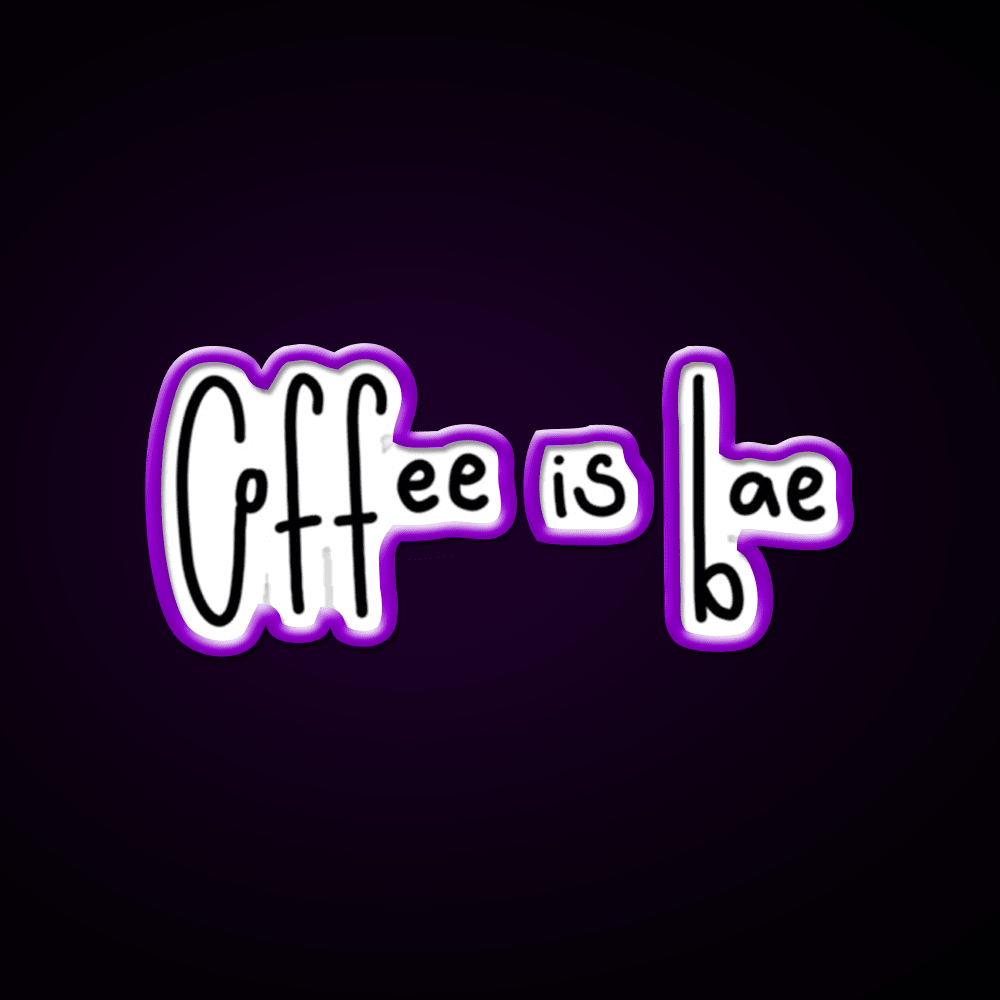 Coffee Is Bae Cafe Led Neon Sign Espresso Bar Art Rgb Color - Shineneon