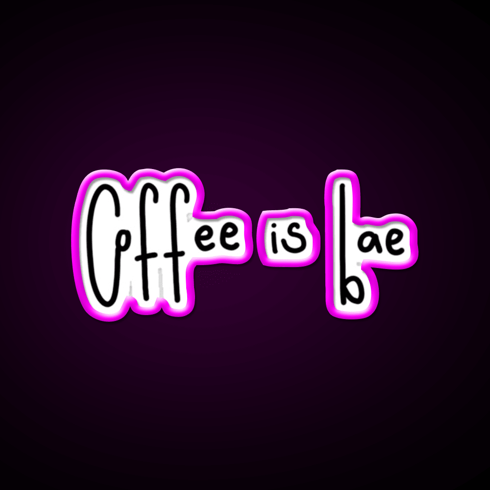 Coffee Is Bae Cafe Led Neon Sign Espresso Bar Art Rgb Color - Shineneon
