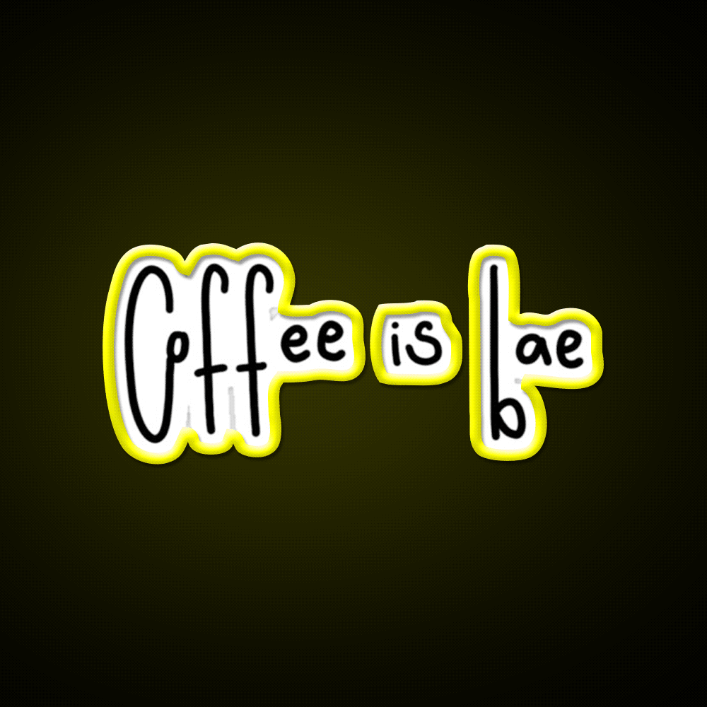 Coffee Is Bae Cafe Led Neon Sign Espresso Bar Art Rgb Color