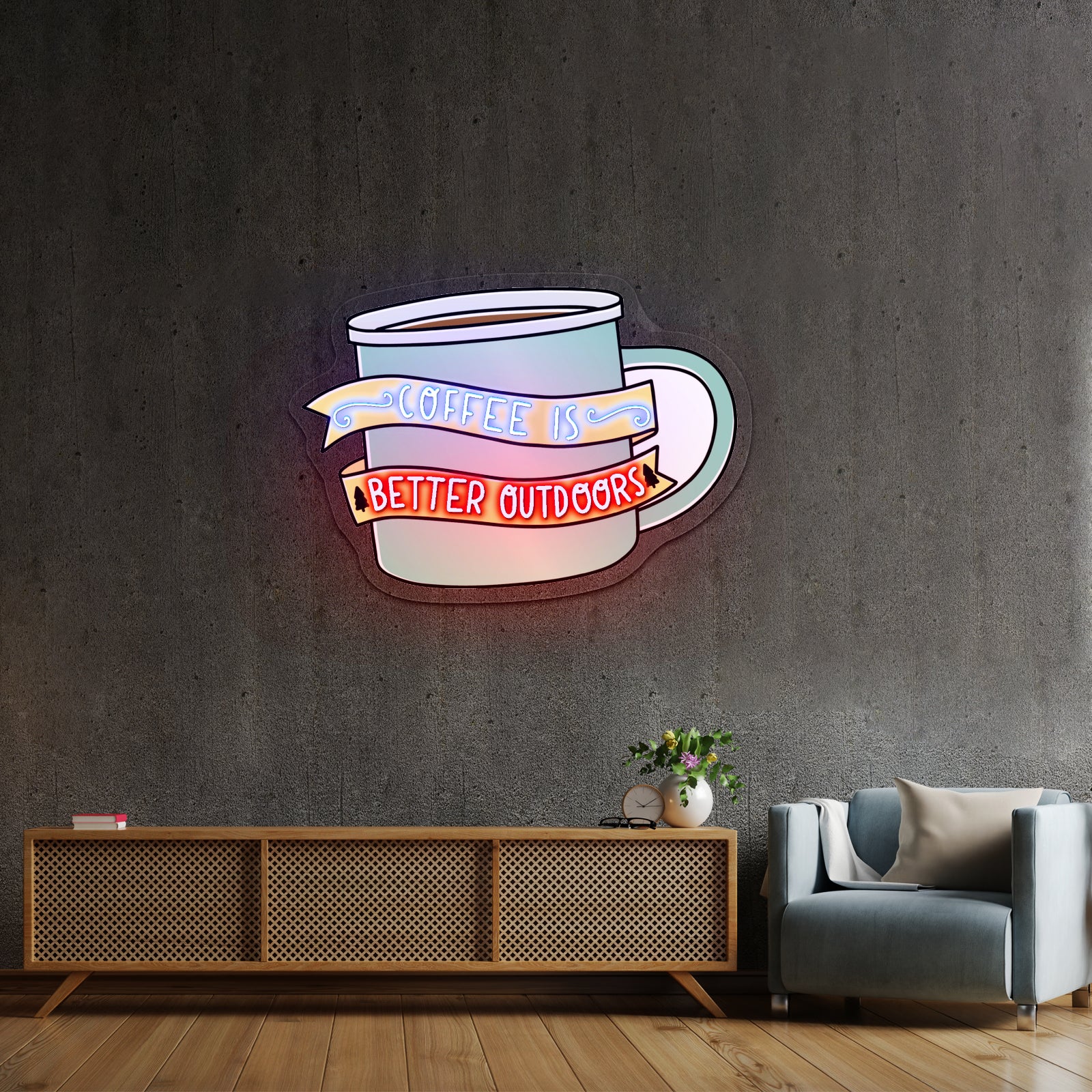 Coffee Is Better Outdoors Coffee Neon Signs
