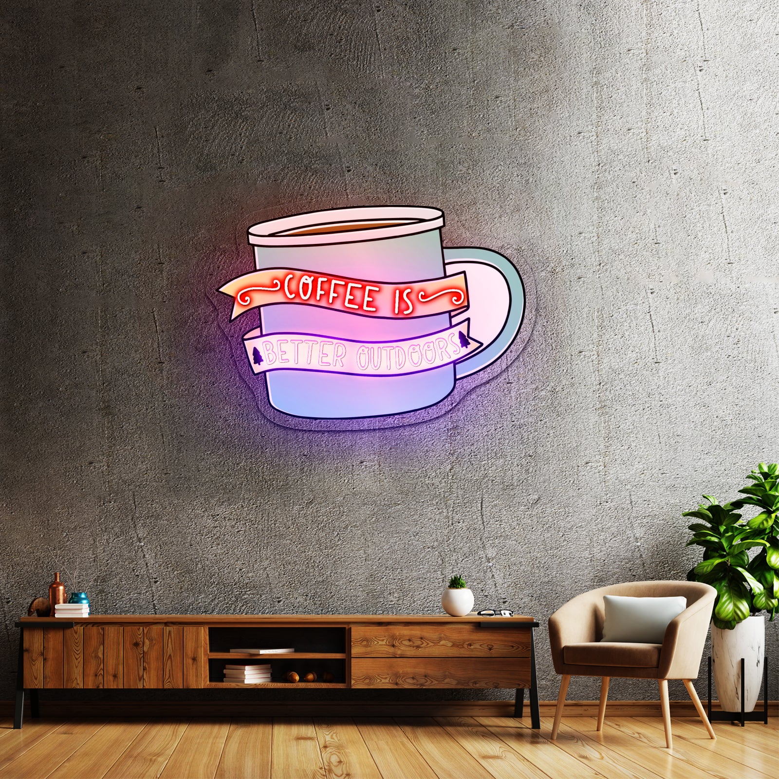 Coffee Is Better Outdoors Coffee Neon Signs