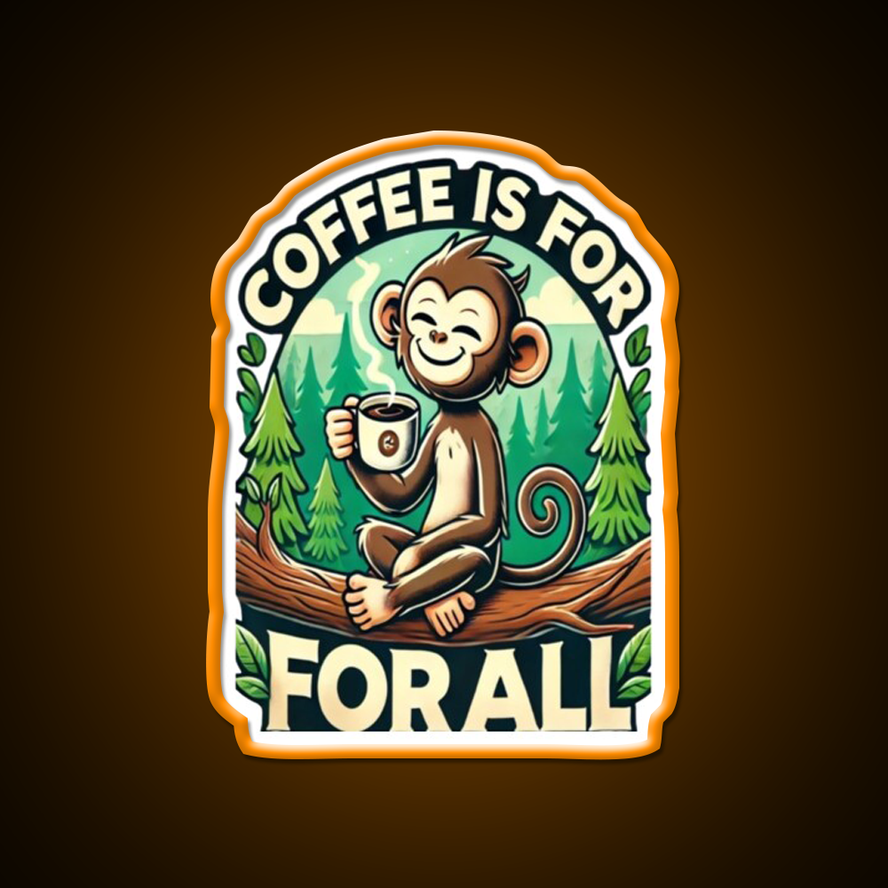 Coffee Is For All Cafe Led Neon Sign Espresso Bar Art Rgb Color