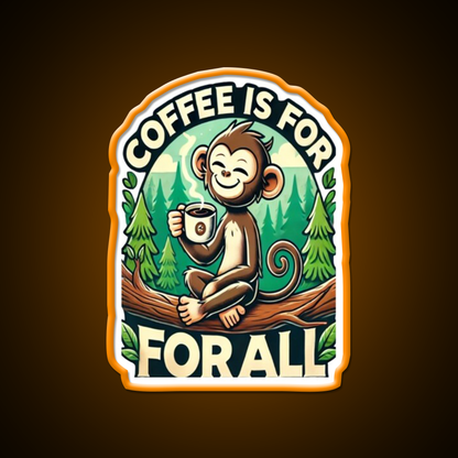 Coffee Is For All Cafe Led Neon Sign Espresso Bar Art Rgb Color