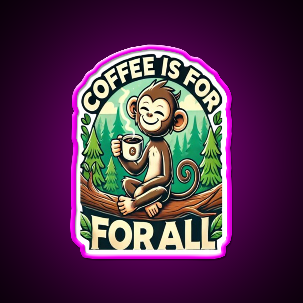 Coffee Is For All Cafe Led Neon Sign Espresso Bar Art Rgb Color