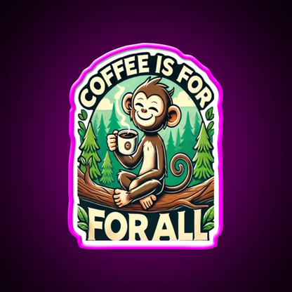 Coffee Is For All Cafe Led Neon Sign Espresso Bar Art Rgb Color