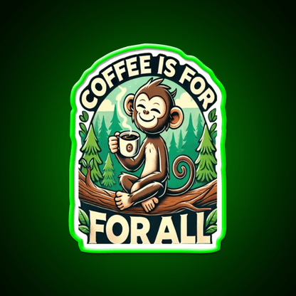 Coffee Is For All Cafe Led Neon Sign Espresso Bar Art Rgb Color - Shineneon