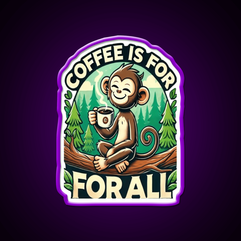 Coffee Is For All Cafe Led Neon Sign Espresso Bar Art Rgb Color - Shineneon