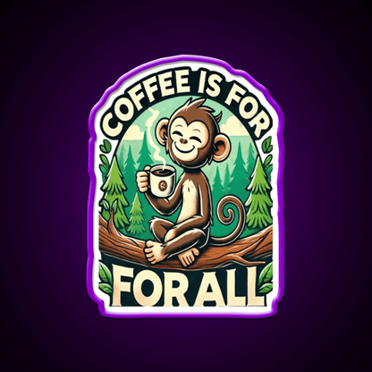 Coffee Is For All Cafe Led Neon Sign Espresso Bar Art Rgb Color - Shineneon