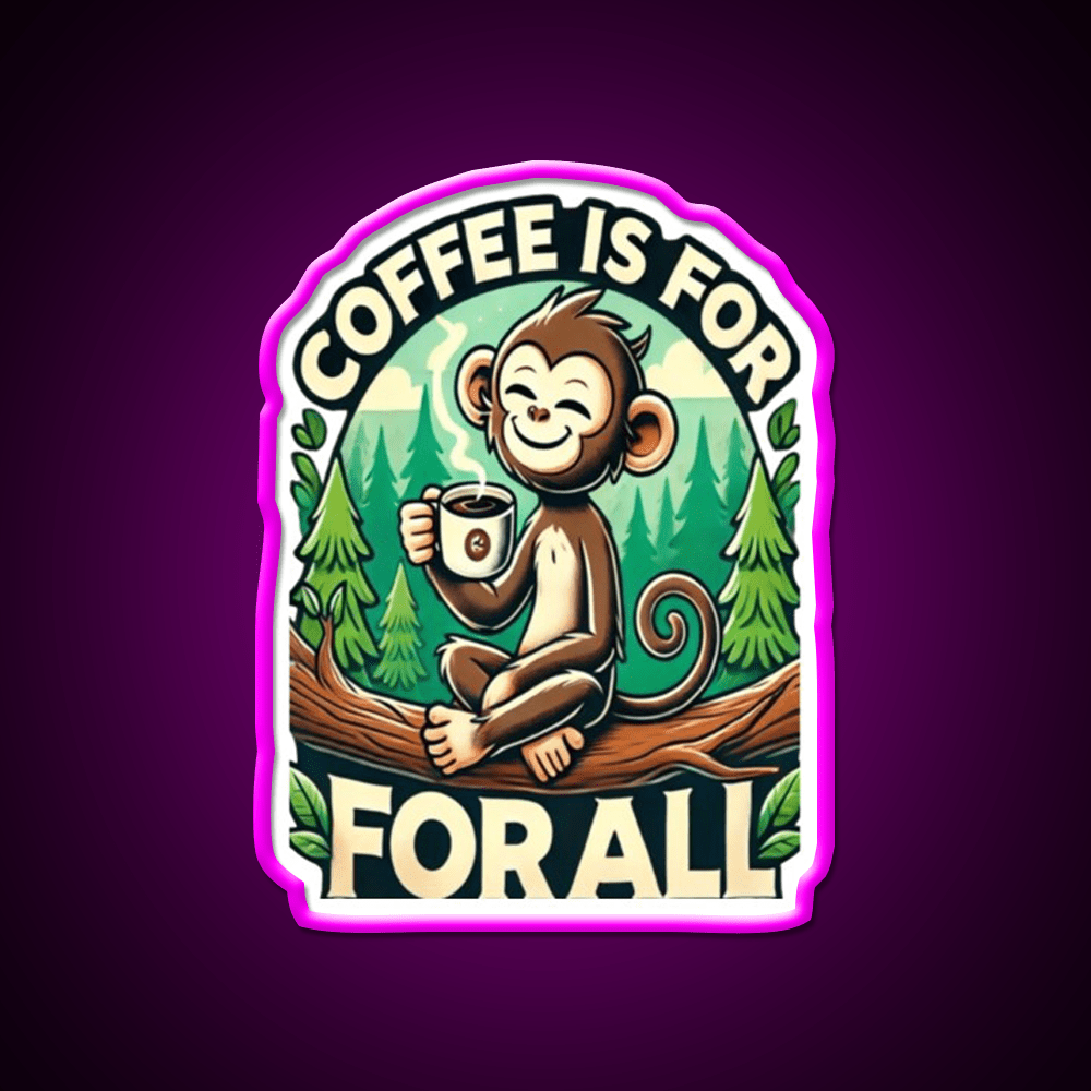 Coffee Is For All Cafe Led Neon Sign Espresso Bar Art Rgb Color - Shineneon