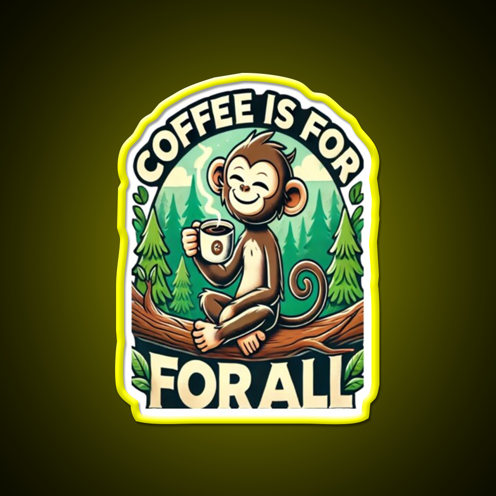 Coffee Is For All Cafe Led Neon Sign Espresso Bar Art Rgb Color