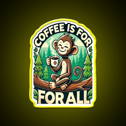 Coffee Is For All Cafe Led Neon Sign Espresso Bar Art Rgb Color