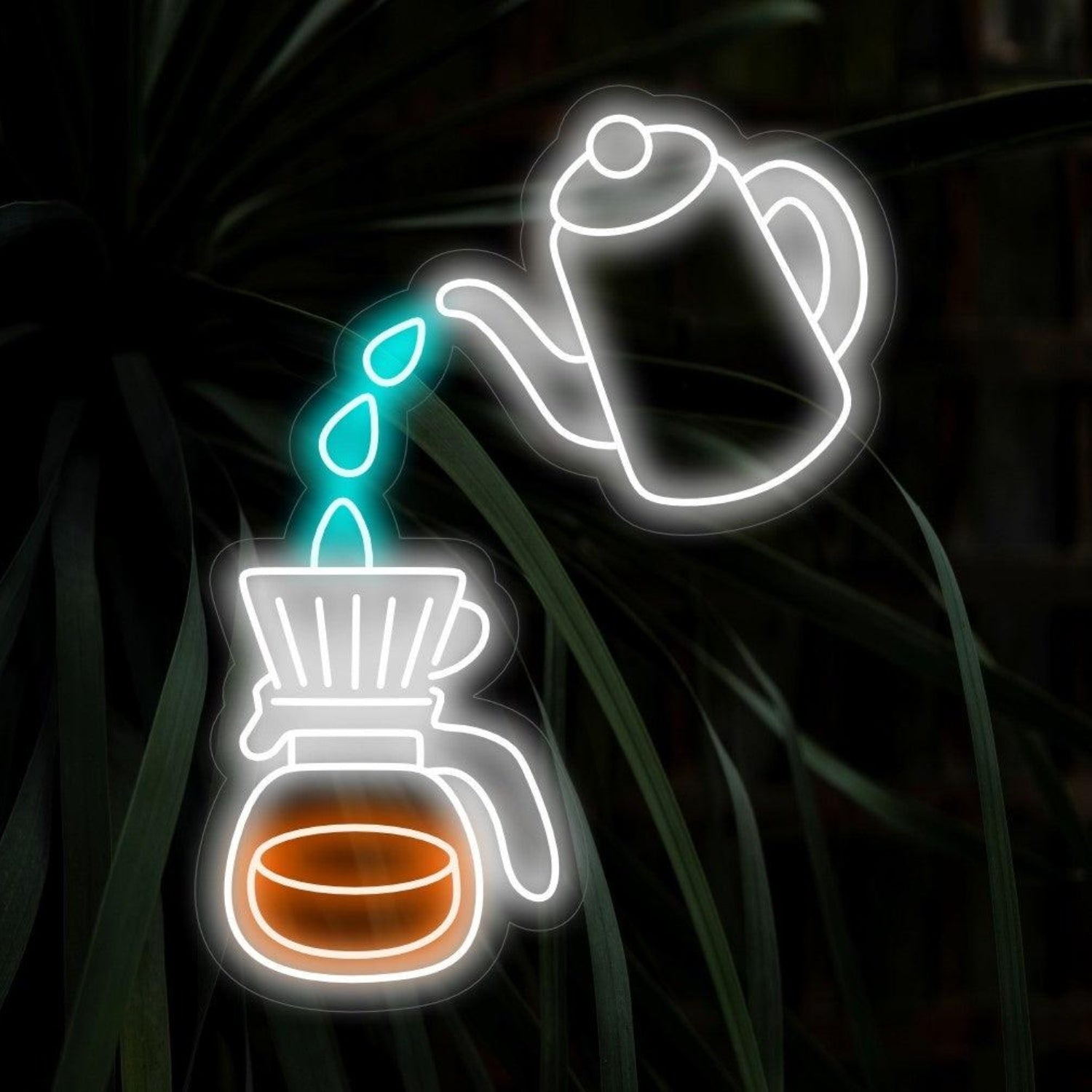 Coffee Kettle Pouring Into Machine Led Neon Sign For Cafe Decor | Shineneon