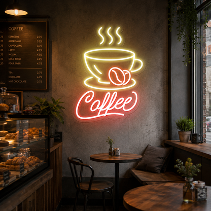 Coffee LED Neon Sign Bedroom Decor - 02 High-Converting Product Image