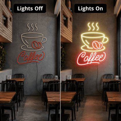 Coffee LED Neon Sign Bedroom Decor - Shineneon