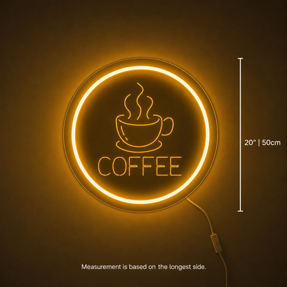 Coffee LED Neon Sign Bedroom Wall Art - 04 Size Image