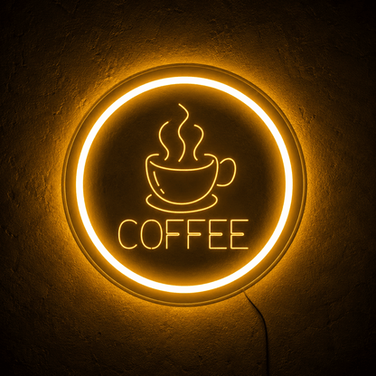 Coffee LED Neon Sign Bedroom Wall Art - Shineneon