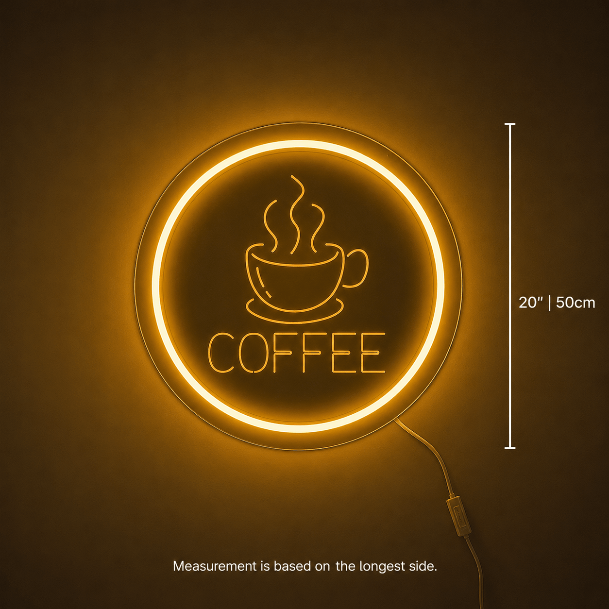Coffee LED Neon Sign Bedroom Wall Art - Shineneon