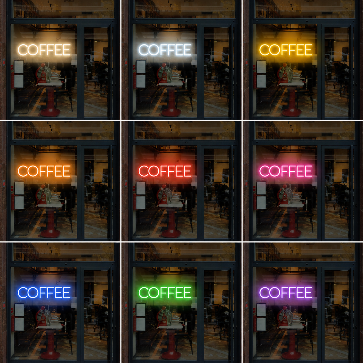 Coffee LED Neon Sign Home Decor - 05 Color Grid