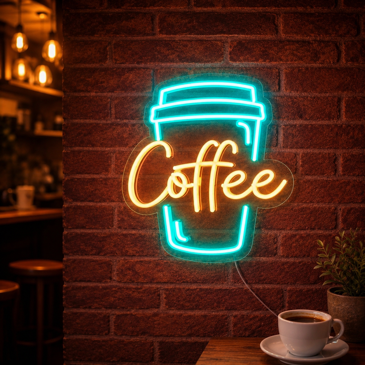 Coffee LED Neon Sign Home Wall Art - 01 Original Product Image