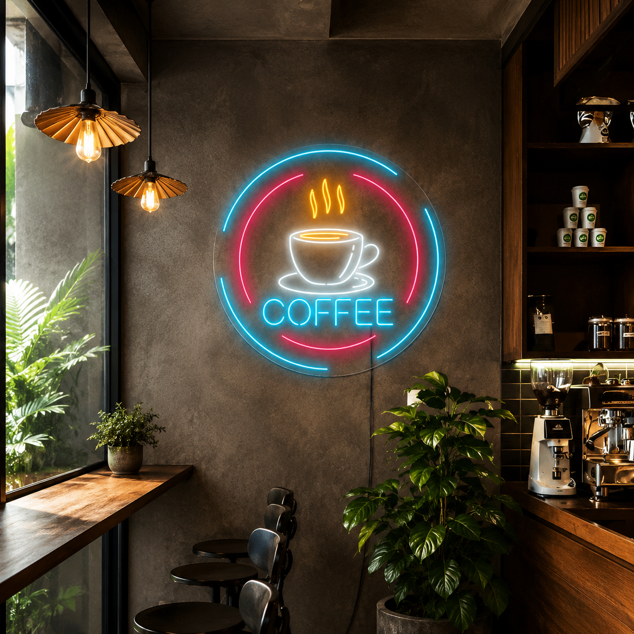Coffee LED Neon Sign Living Room Decor - 01 Original Product Image