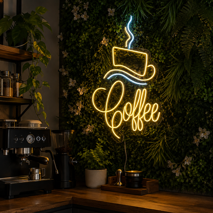 Coffee LED Neon Sign Wall Neon Sign - 03 Real Lifestyle Scene
