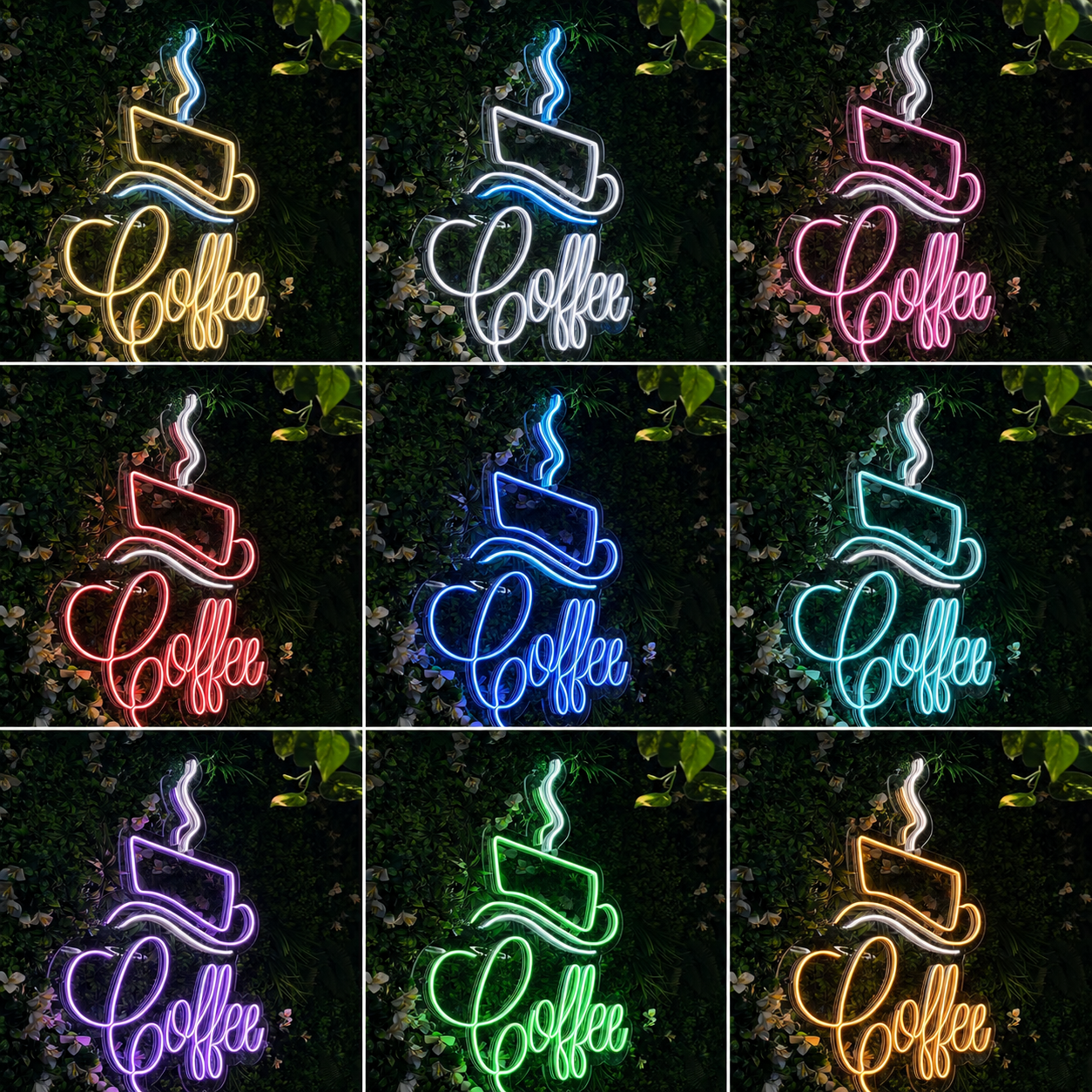 Coffee LED Neon Sign Wall Neon Sign - 05 Color Grid